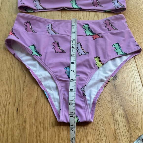 NEW ROMWE Cartoon Dino Print High Waist Bikini - S & M - Picture 11 of 13